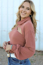 Load image into Gallery viewer, Ribbed Turtleneck Bolero and Tank Set