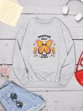 Load image into Gallery viewer, Butterfly Graphic Dropped Shoulder Sweatshirt