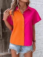 Load image into Gallery viewer, Contrast Short Sleeve Shirt