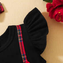 Load image into Gallery viewer, Plaid Bow Detail Round Neck Dress