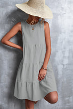 Load image into Gallery viewer, Sleeveless Round Neck Tiered Dress