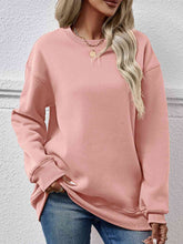 Load image into Gallery viewer, Round Neck Long Sleeve Sweatshirt