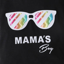 Load image into Gallery viewer, Boys MAMA'S BOY Graphic T-Shirt and Camouflage Shorts Set