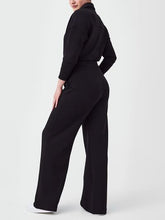 Load image into Gallery viewer, Zip Up Long Sleeve Jumpsuit with Pockets
