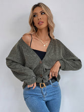 Load image into Gallery viewer, Buttoned Long Sleeve Cardigan