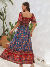 Load image into Gallery viewer, Floral Flounce Sleeve Midi Dress