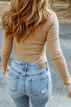 Load image into Gallery viewer, High Neck Long Sleeve Ribbed Top