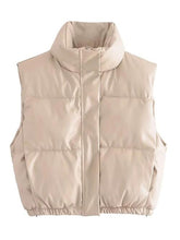 Load image into Gallery viewer, PU Leather Zip Up Drawstring Vest