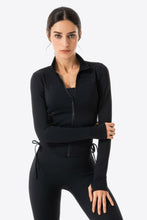 Load image into Gallery viewer, Side Drawstring Zip-Up Sports Jacket