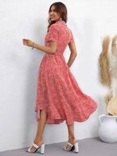 Load image into Gallery viewer, Printed Short Sleeve Collared Dress