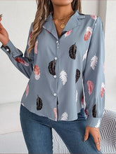 Load image into Gallery viewer, Button Up Printed Collared Neck Shirt
