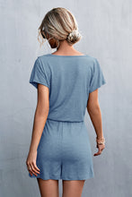 Load image into Gallery viewer, Lace Trim V-Neck Romper