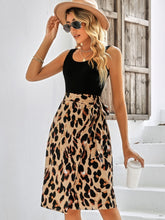 Load image into Gallery viewer, Printed Scoop Neck Sleeveless Dress