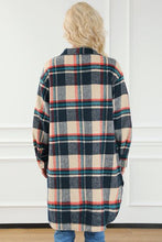 Load image into Gallery viewer, Plaid Button Up Long Sleeve Slit Shacket