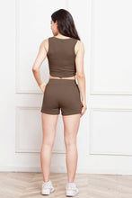 Load image into Gallery viewer, Round Neck Tank and Drawstring Shorts Set