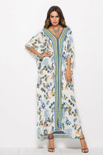Load image into Gallery viewer, Floral V-Neck Dolman Sleeve Dress