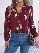 Load image into Gallery viewer, Button Up Printed Collared Neck Shirt
