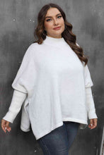 Load image into Gallery viewer, Mock Neck Raglan Sleeve Slit Sweater