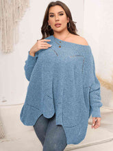 Load image into Gallery viewer, Plus Size Round Neck Batwing Sleeve Sweater