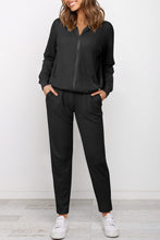 Load image into Gallery viewer, Zip-Up Long Sleeve Top and Pants Set