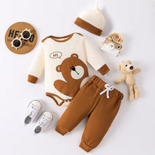 Load image into Gallery viewer, Baby Bear Round Neck Bodysuit and Joggers Set