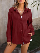 Load image into Gallery viewer, Button Up Dropped Shoulder Shirt
