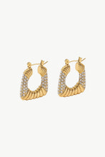 Load image into Gallery viewer, 18K Gold Plated Inlaid Cubic Zirconia Earrings