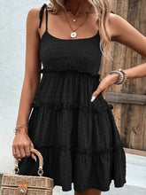 Load image into Gallery viewer, Frill Spaghetti Strap Tiered Dress