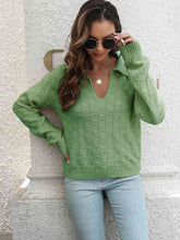 Load image into Gallery viewer, Johnny Collar Dropped Shoulder Sweater