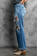 Load image into Gallery viewer, Frayed Hem Distressed Jeans with Pockets