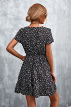 Load image into Gallery viewer, Ditsy Floral V-Neck Short Sleeve Dress