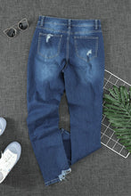 Load image into Gallery viewer, High-Rise Distressed Hem Detail Jeans