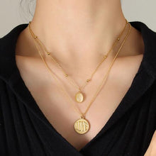 Load image into Gallery viewer, Titanium Steel Double-Layered Necklace