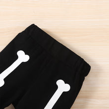 Load image into Gallery viewer, Kids Skeleton Pattern Round Neck Sweatshirt and Bone Pattern Pants Set