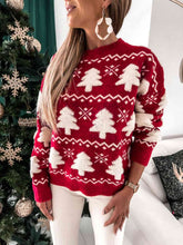 Load image into Gallery viewer, Christmas Tree Round Neck Sweater