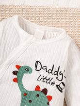 Load image into Gallery viewer, Baby BOYS DADDY'S LITTLE MAN Dinosaur Graphic Jumpsuit