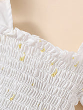Load image into Gallery viewer, Baby Girl Printed Square Neck Smocked Dress