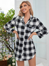 Load image into Gallery viewer, MERRY AND BRIGHT Plaid Shirt Dress
