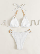 Load image into Gallery viewer, Chain Detail Halter Neck Bikini Set