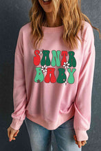 Load image into Gallery viewer, SANTA BABY Graphic Round Neck Sweatshirt
