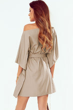 Load image into Gallery viewer, Tie Waist One-Shoulder Mini Dress