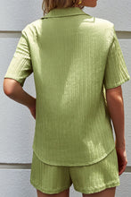 Load image into Gallery viewer, Textured Short Sleeve Shirt and Shorts Set