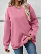 Load image into Gallery viewer, Round Neck Long Sleeve Sweatshirt