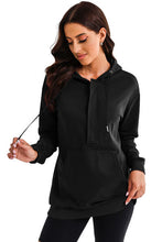 Load image into Gallery viewer, Drawstring Half Zip Hooded Dress