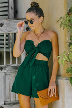 Load image into Gallery viewer, Smocked Frill Trim Tube Top and Shorts Set