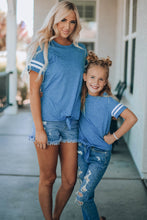 Load image into Gallery viewer, Girls Striped Tie Front T-Shirt