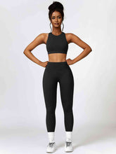 Load image into Gallery viewer, Cutout Cropped Sport Tank and Leggings Set