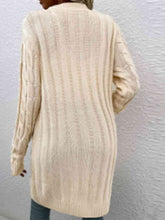Load image into Gallery viewer, Cable-Knit Button Down Cardigan with Pockets