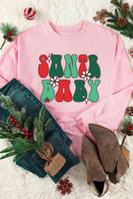 Load image into Gallery viewer, SANTA BABY Graphic Round Neck Sweatshirt