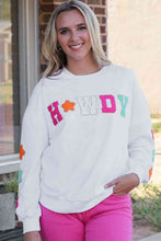 Load image into Gallery viewer, HOWDY Graphic Round Neck Sweatshirt